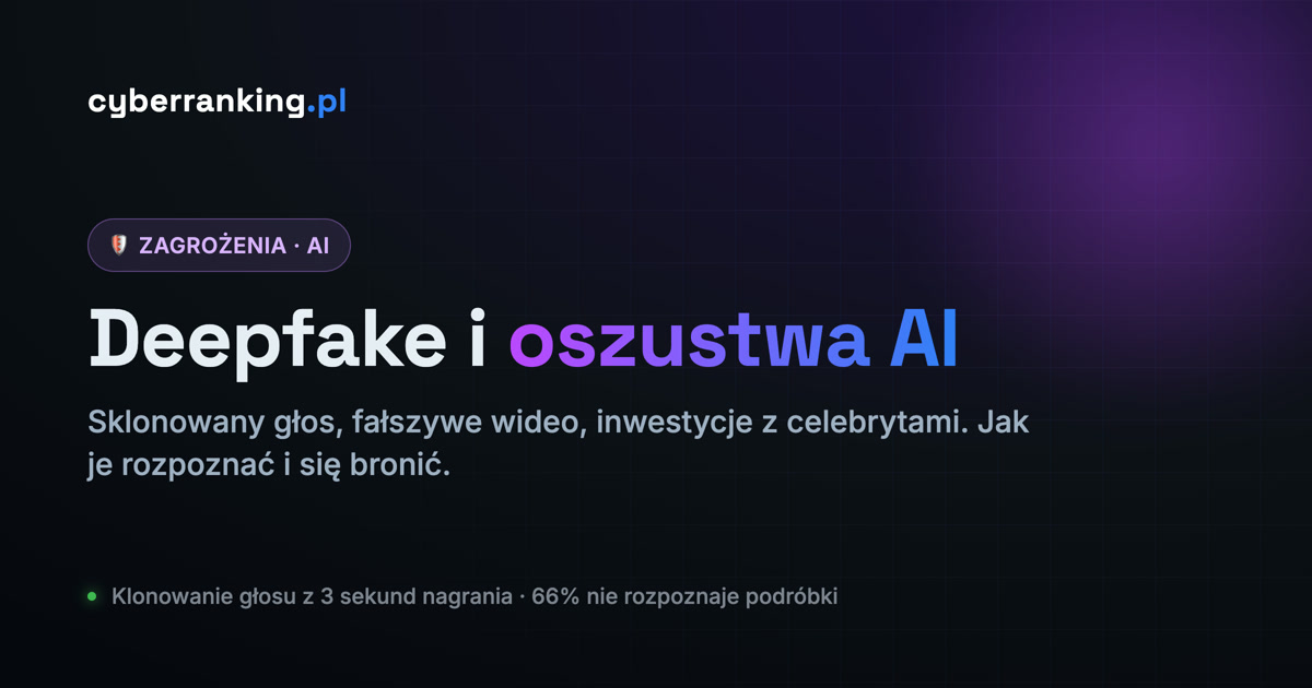 Deepfake i oszustwa AI - sklonowany głos i fałszywe wideo